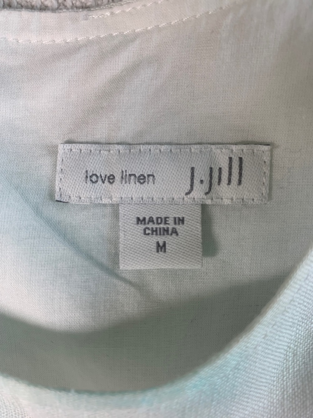 J Jill love linen tropical island shell and palm tree printed dress size medium - Picture 4 of 8